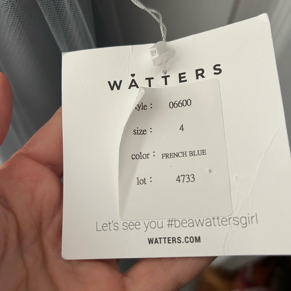 NWT Watters French blue ball gown - Picture 8 of 10